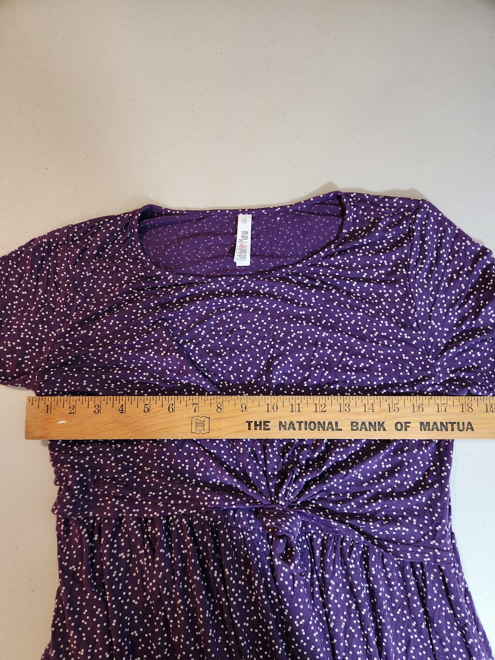 Latched Mama Purple Momper Romper Dress Knot Nursing Short Sleeve Breastfeeding - Picture 8 of 9